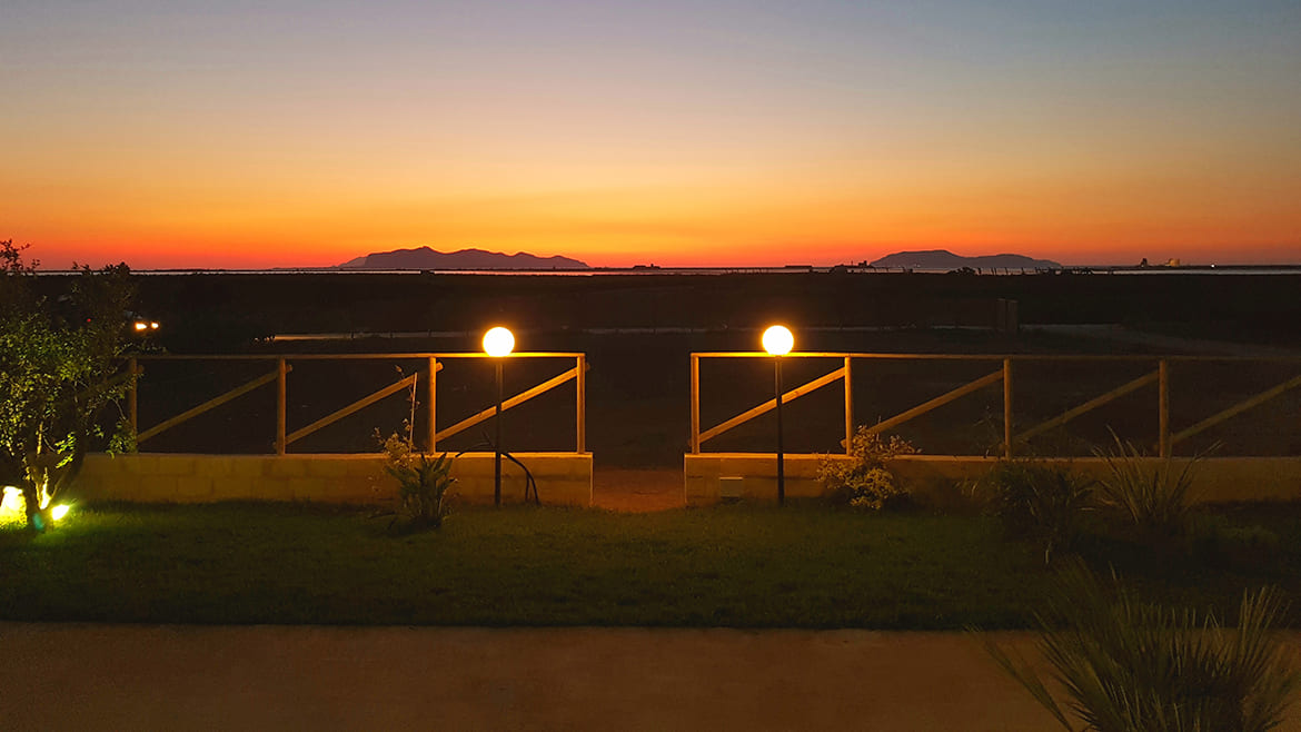 Marsala: Sonnenuntergang vor der Kitevilla