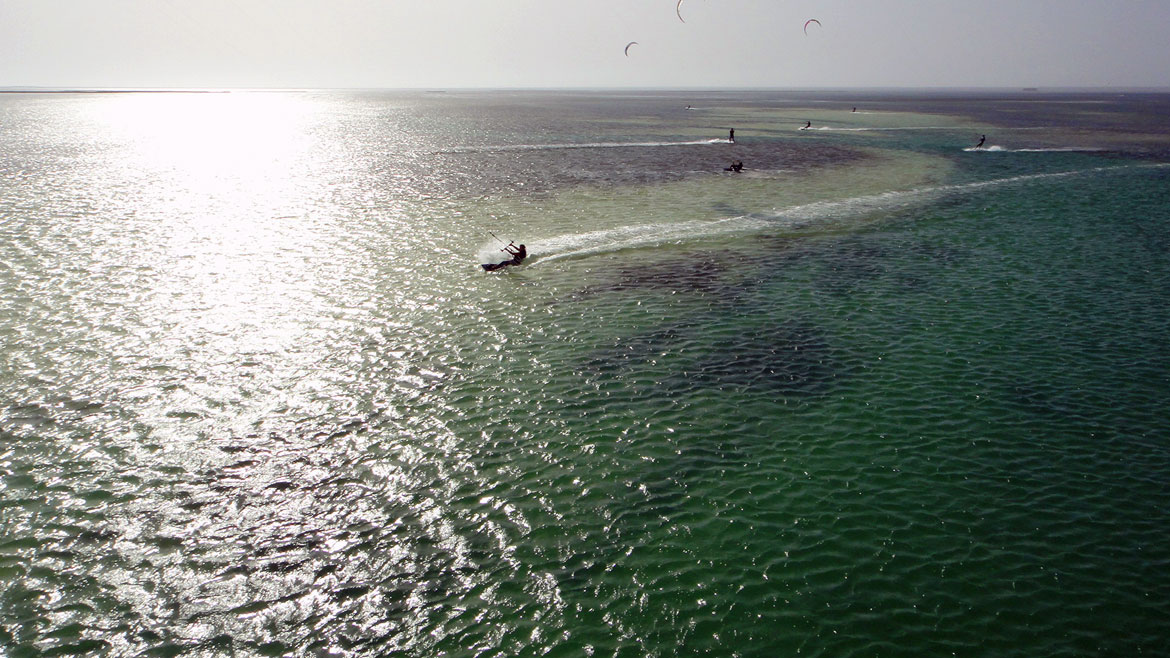Djerba-Zarzis: Flachwasser so weit das Auge reicht