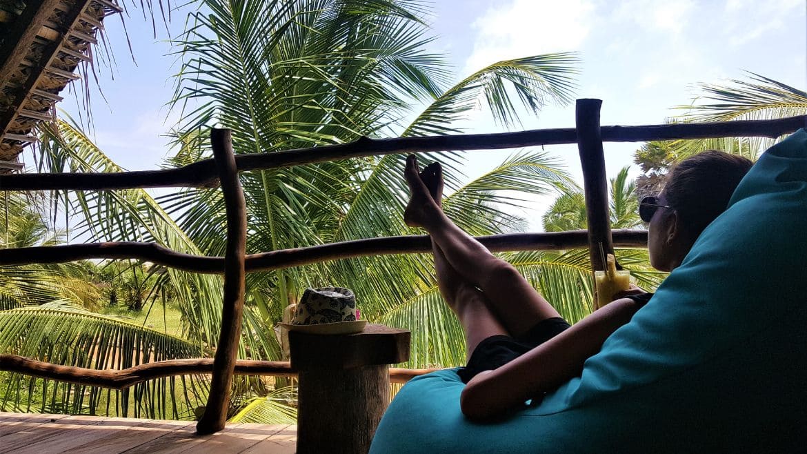 Kappalady: Terrasse der Cabana im Obergeschoss