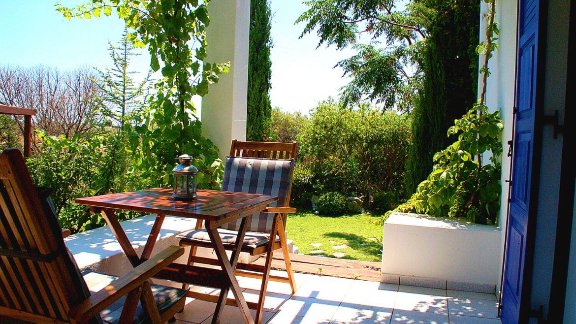 Naxos: Terrasse der Standard Appartements Naxos: Terrasse der Standard Appartements