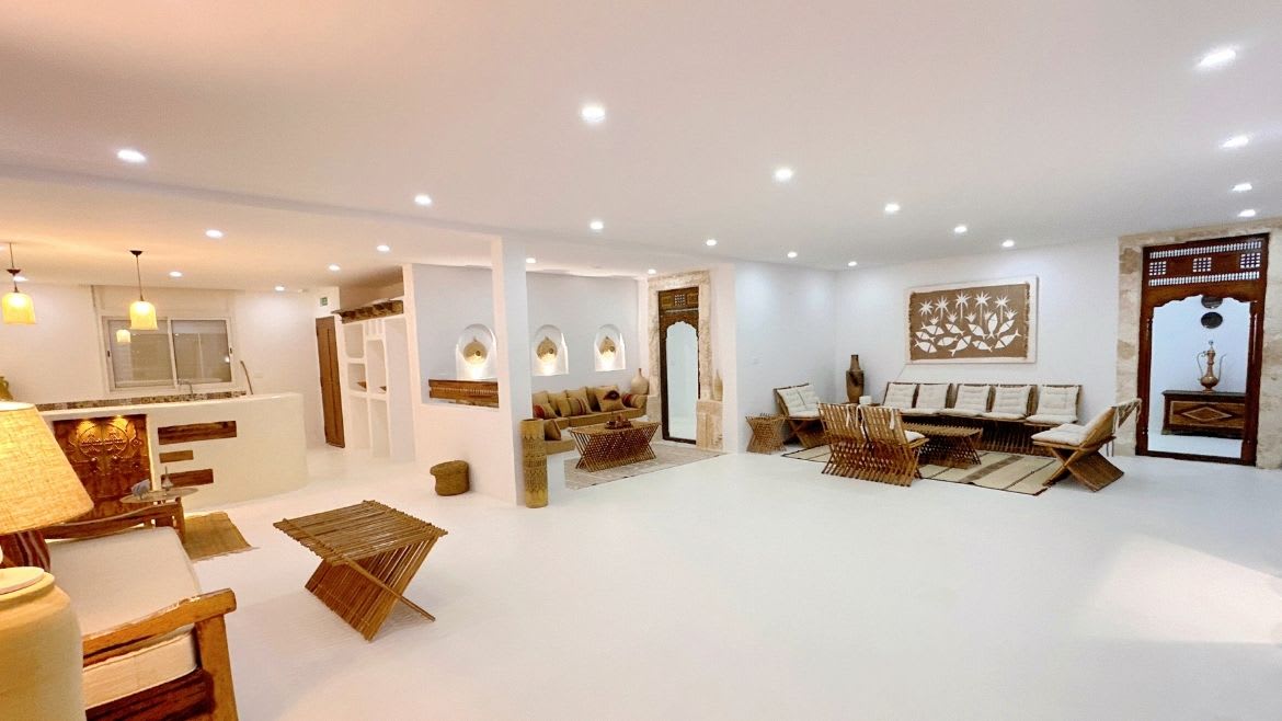 Djerba-Zarzis: Wohnbereich des Bungalows