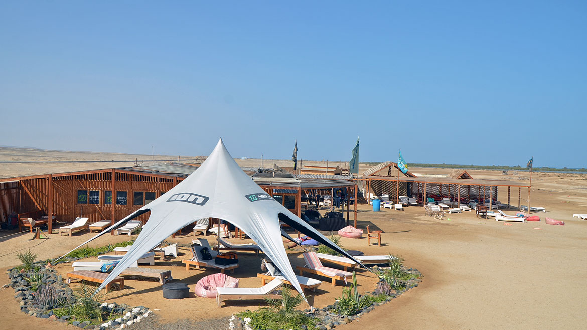 Hamata: Übersicht der Kitesurfstation