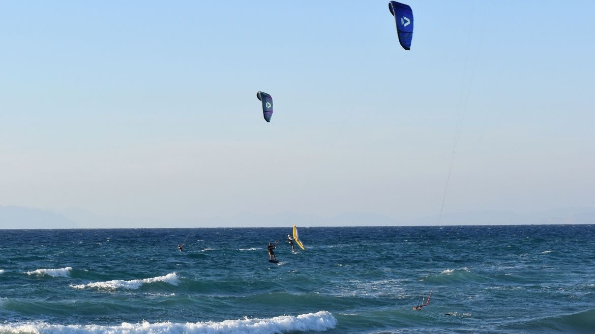 Rhodos-Fanes: Wingfoilen- und Kitesurfen in Fanes