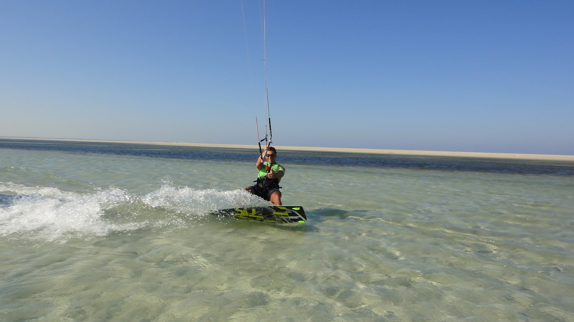 Djerba-Zarzis: Flachwasser beim Kite Camp
