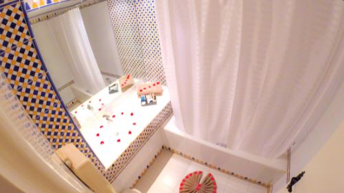 Djerba-Zarzis: Badezimmer im Standardzimmer des Komforthotel Zarzis