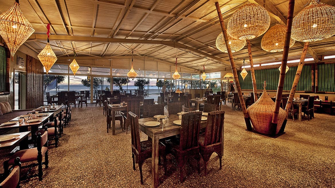 Dakhla: Das Restaurant bietet einen wunderbaren Lagunenblick