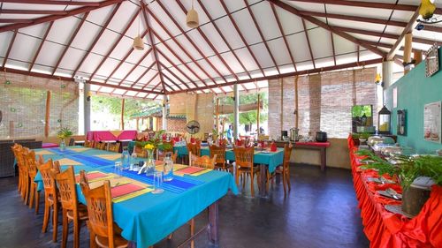 Kalpitiya: Restaurant der Palmen Bungalows