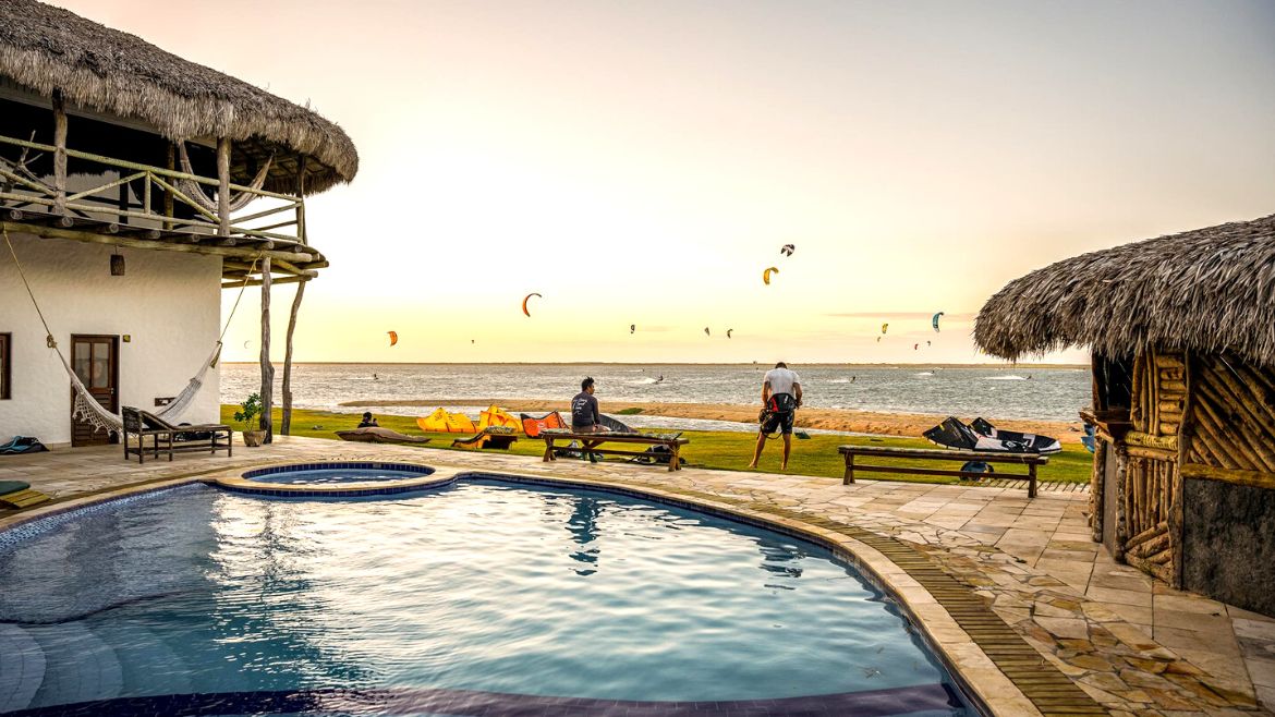 Ilha do Guajiru: Vom Kitehaus den Blick auf die Lagune genießen