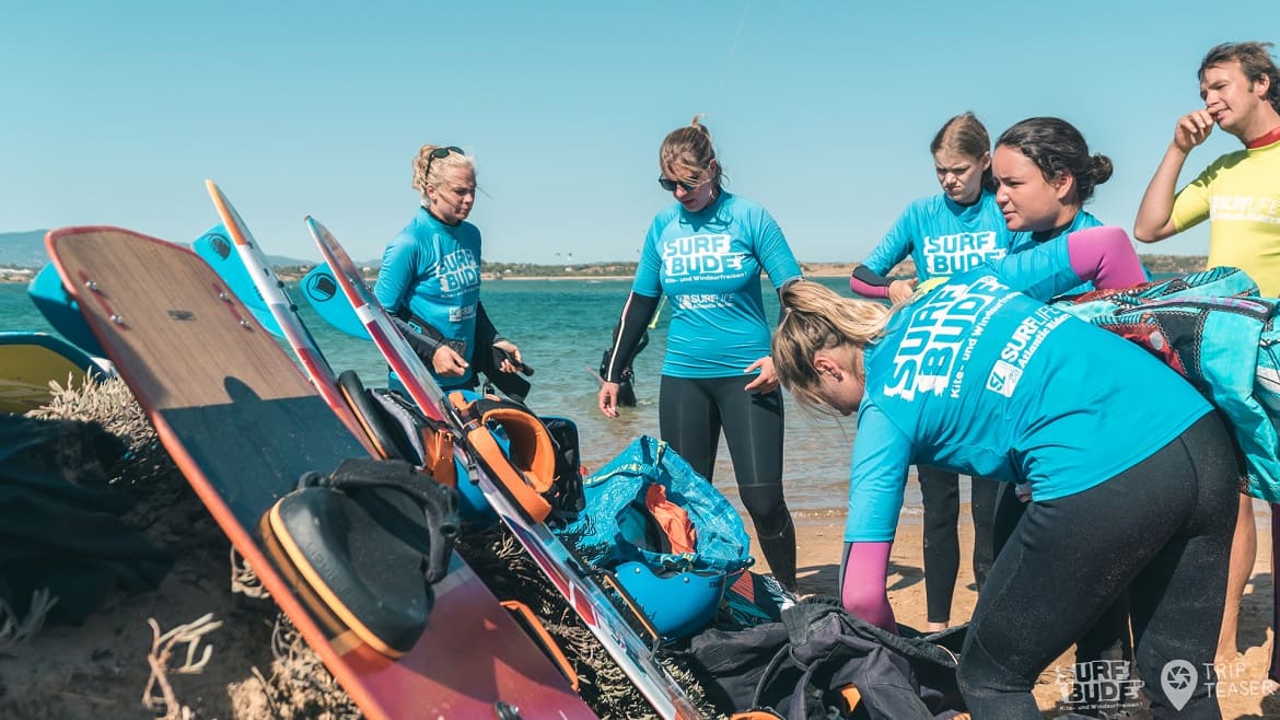 Algarve: Campteilnehmer des Kite Camps