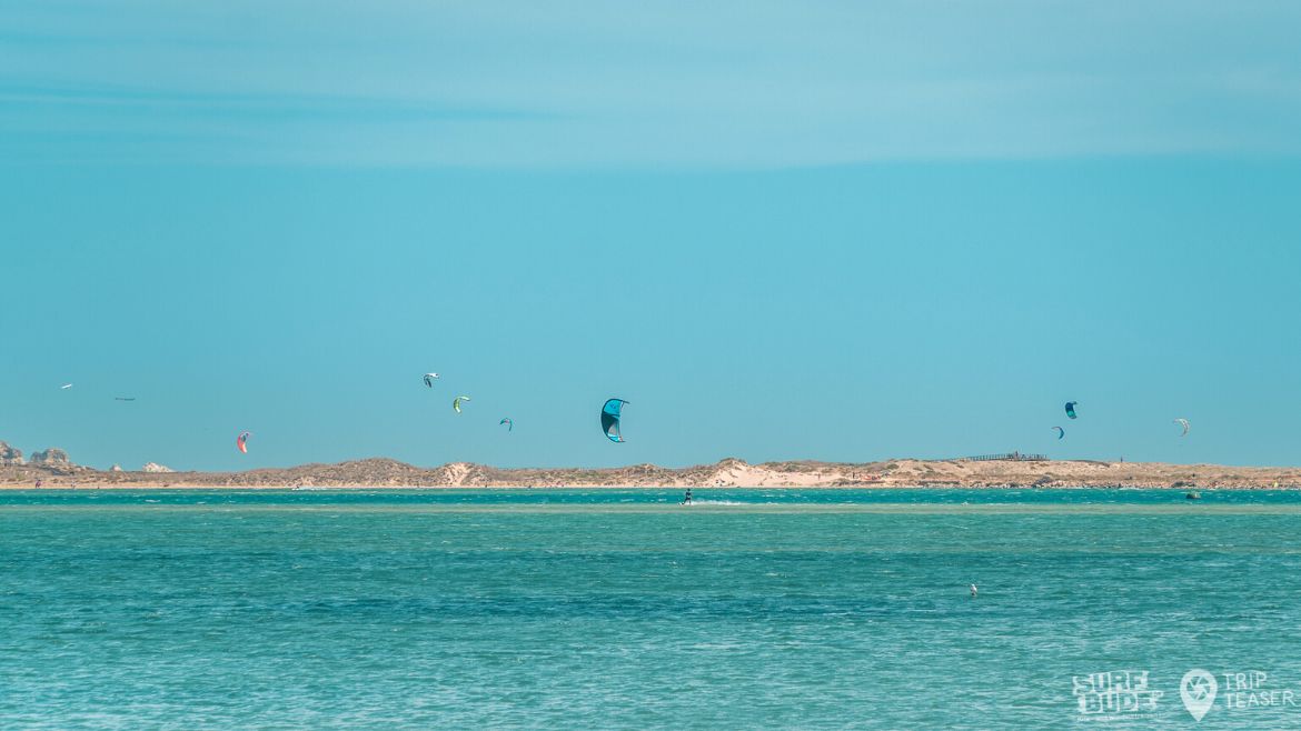 Algarve: Lagune des Kite Camps an der Algarve