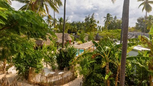 Sansibar: Blick auf die Bungalowanlage