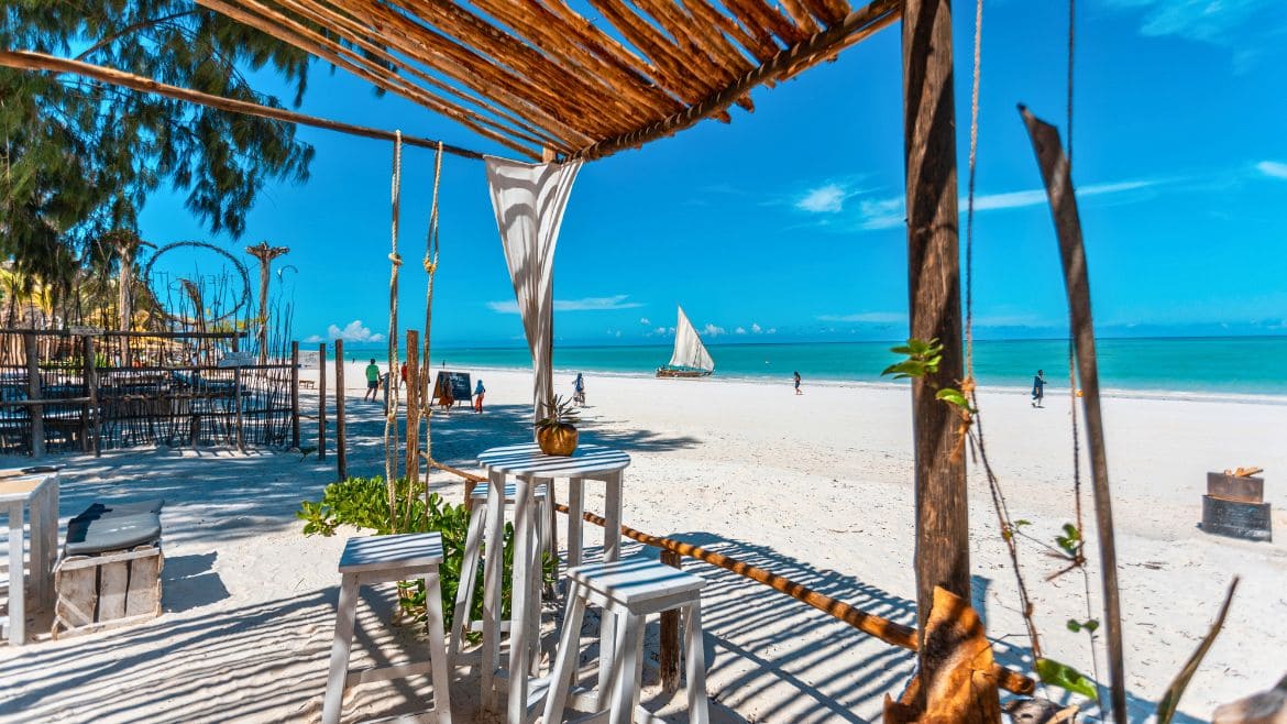 Sansibar:Toller Ausblick von der Beachbar