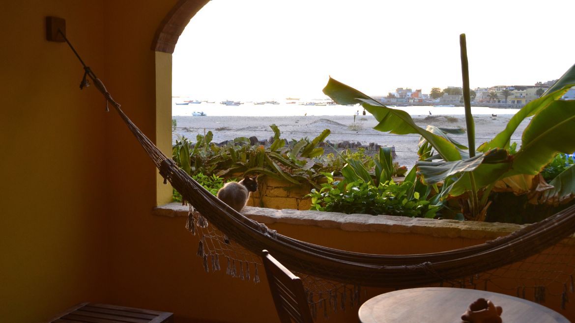 Boa Vista: Vom Balkon der Surflodge einen wunderbaren Blick genießen