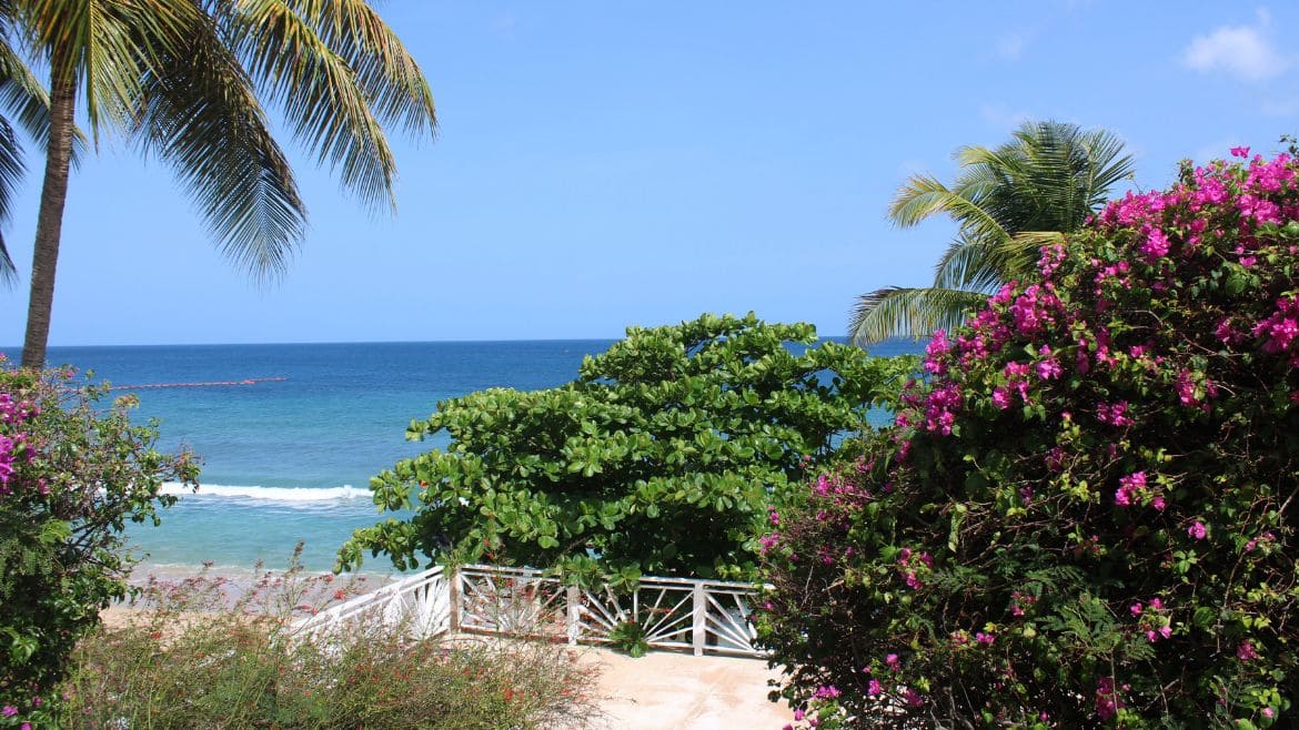 Tobago: Das Komforthotel liegt an einer wunderbaren Bucht mit tollem Ausblick