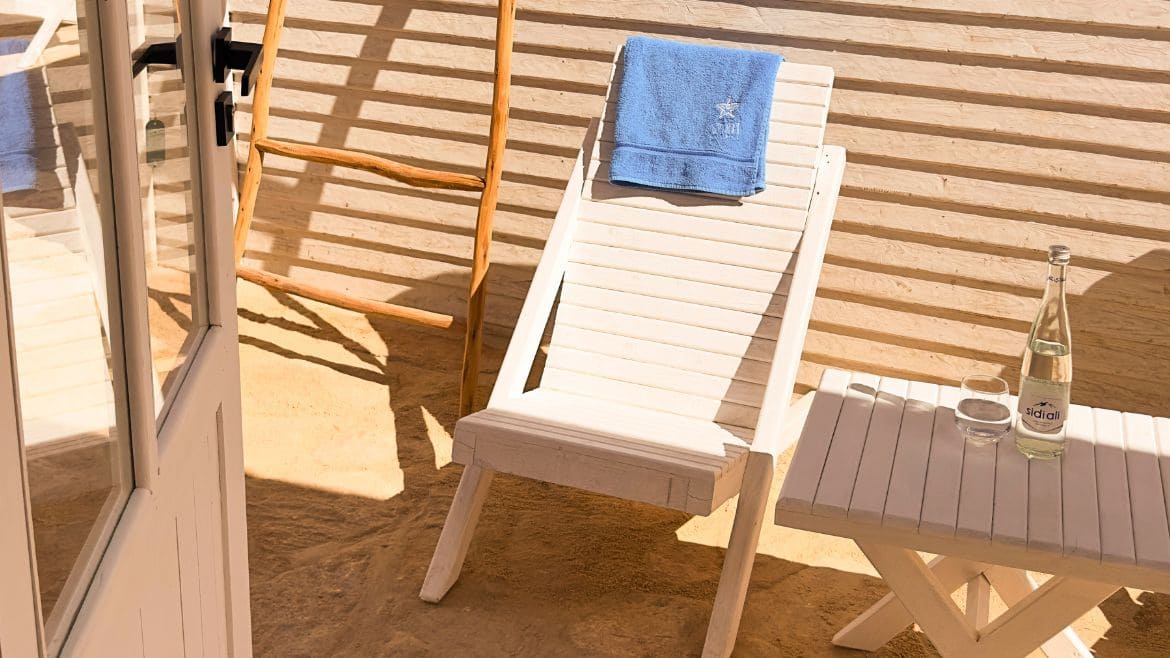 Dakhla: Kleiner Außenbereich der Deluxe Bungalows Dakhla: Kleiner Außenbereich der Deluxe Bungalows